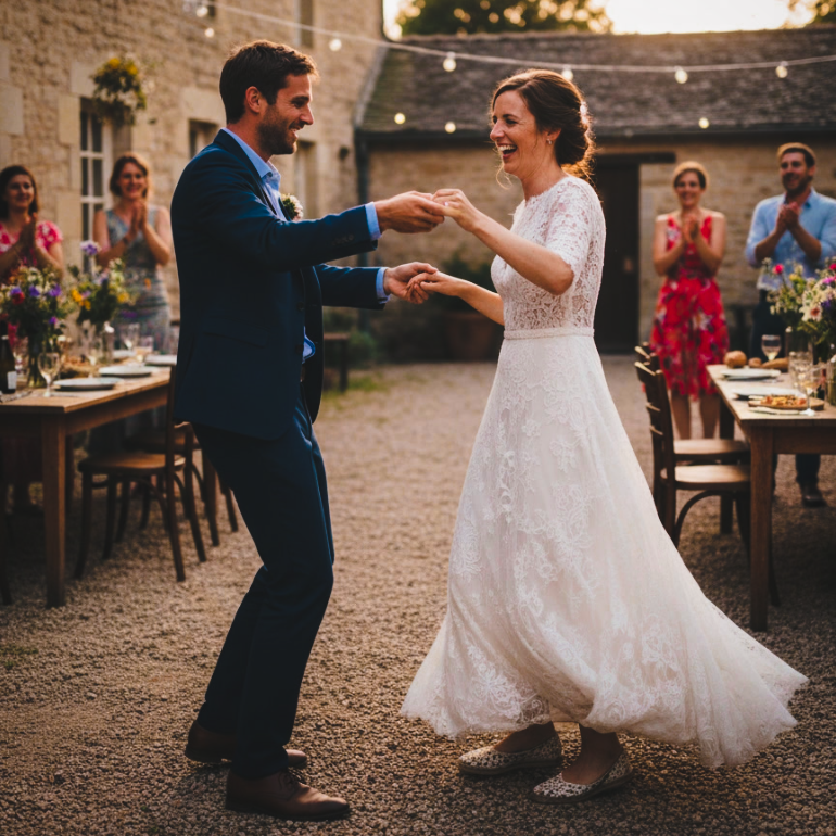 photo d'une animation mariage en extérieur